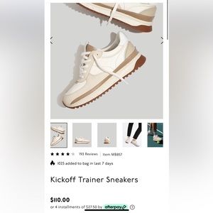 Madewell Womens Kickoff Trainer Sneakers
